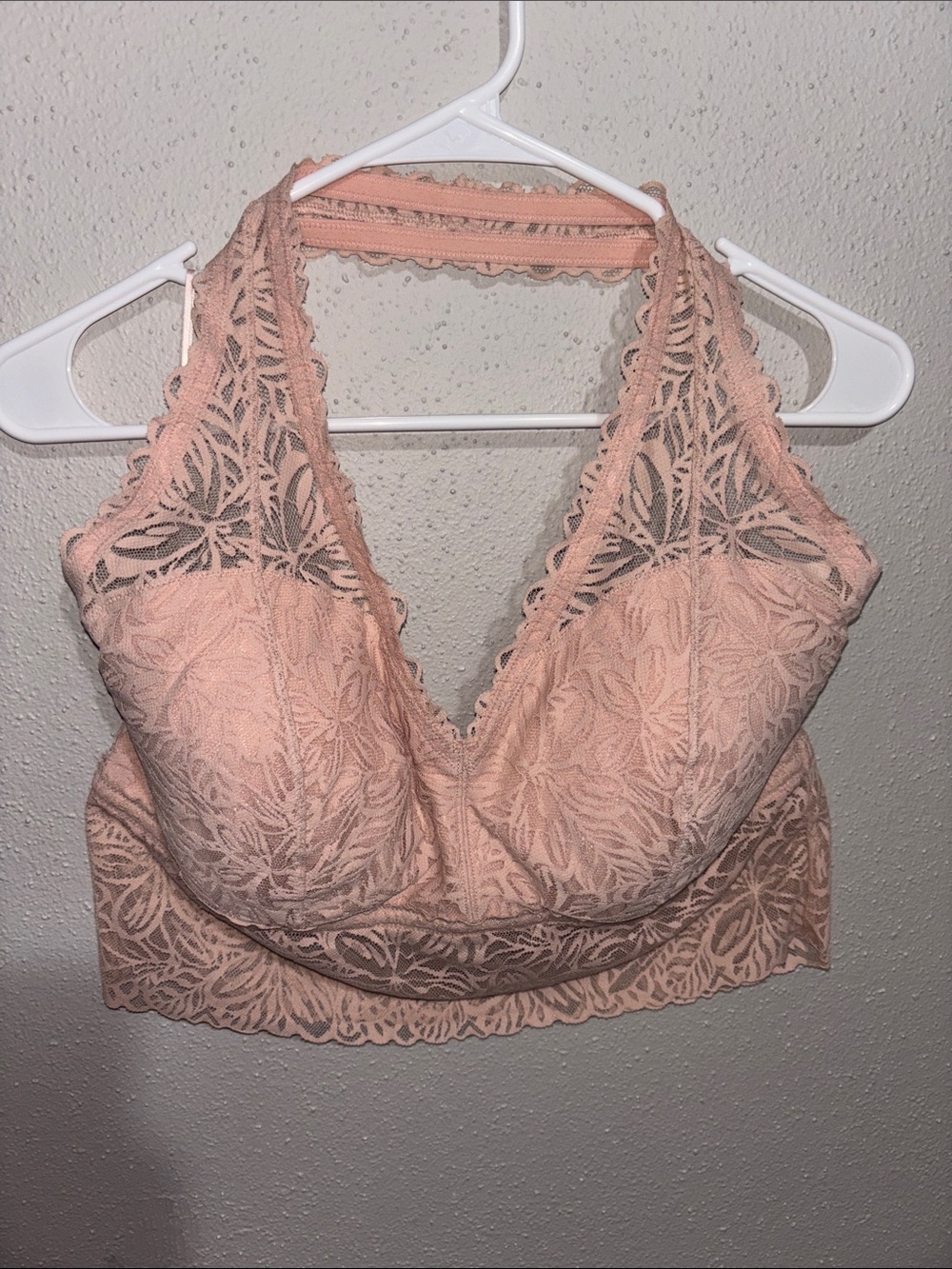 aerie Lace Bralette in Blush Pink (size X-Large)
